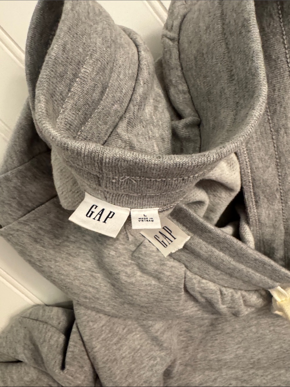 GAP Women’s Gray Fleece Jogger Sweatpants Size Large - Picture 6 of 10